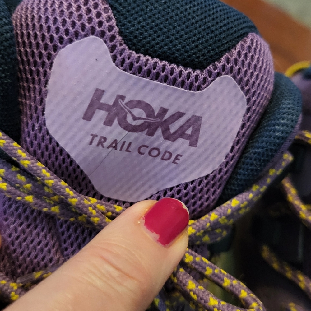 Hoka One One Trail Code GTX Wmns Size 11 B Hiking Shoes Purple Amethyst Goretex - Picture 9 of 11